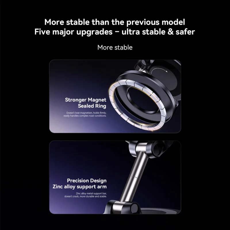 KiiP MCH09 Car Holder Magnetic Adjustable 360° Phone Holder Lipat Electric Mount Car Vacuum Suction - Image 8