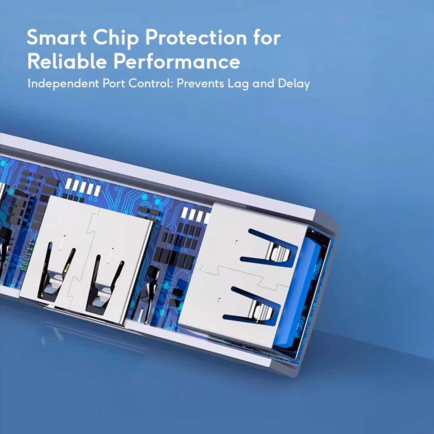 KiiP USB Hub 4 Port 5Gbps 3.0 Ultra Slim Built In Transfer Data Card Slot - Image 3