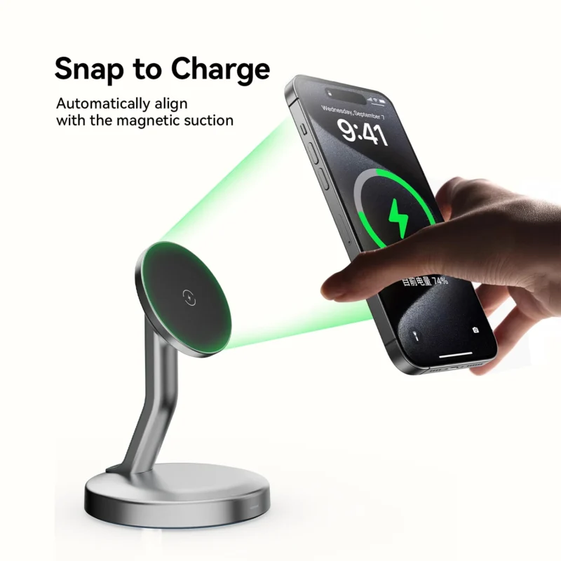 KiiP D9 Wireless Charger Magnetic Stand Holder Magsafe Charging 15W - Image 2