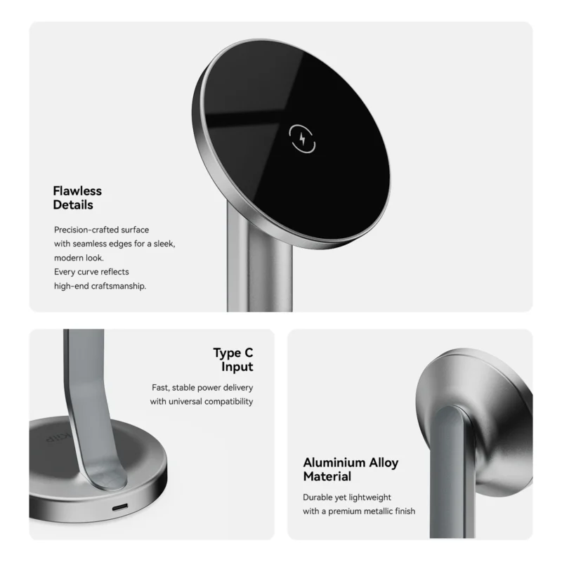 KiiP D9 Wireless Charger Magnetic Stand Holder Magsafe Charging 15W - Image 3