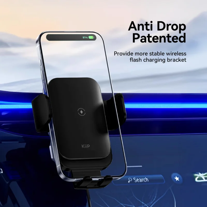 KiiP WC01 2in1 Car Mount Wireless Charger Phone Holder Mobil Car Charger Magsafe 15W - Image 5
