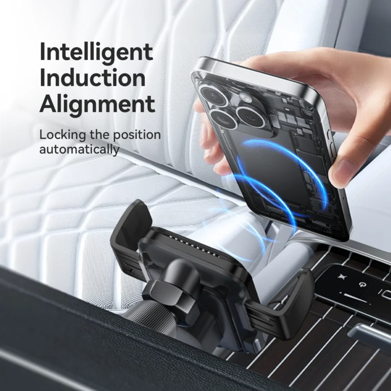 KiiP WC01 2in1 Car Mount Wireless Charger Phone Holder Mobil Car Charger Magsafe 15W - Image 7