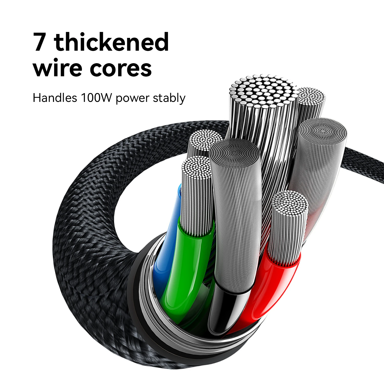 KiiP Kabel Data 100W Flash Series 3in1 Fast Charging Cable Type-C to C+C+C - Image 4