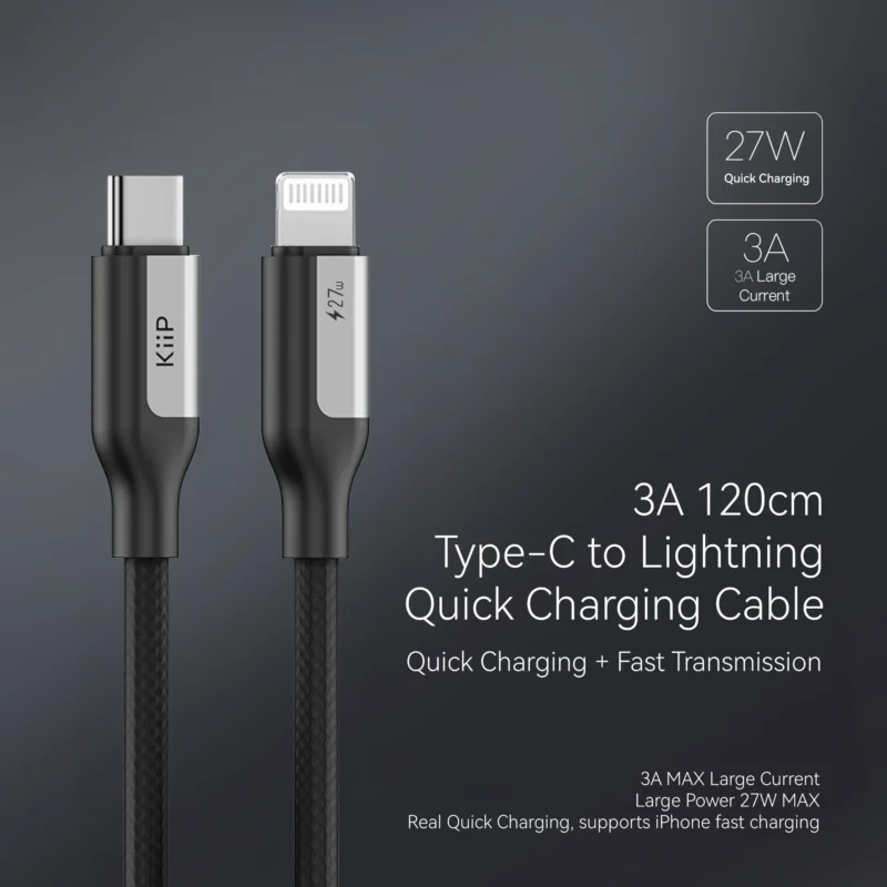 KiiP Magnetic Cable CMTL120 Fast Charging Kabel Data Type-C to Lightning PD 27W - Image 2