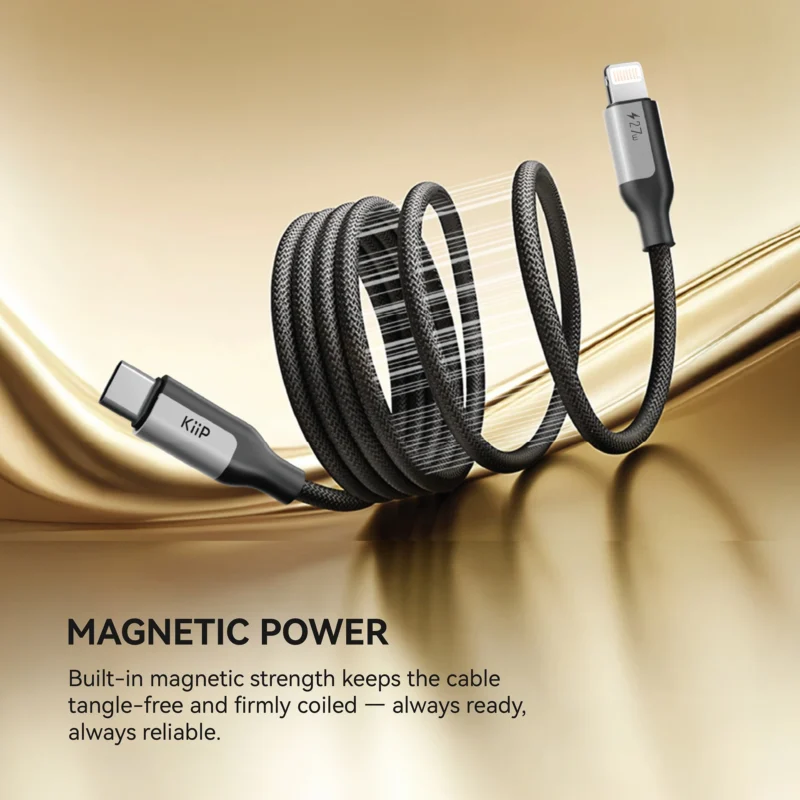 KiiP Magnetic Cable CMTL120 Fast Charging Kabel Data Type-C to Lightning PD 27W - Image 4