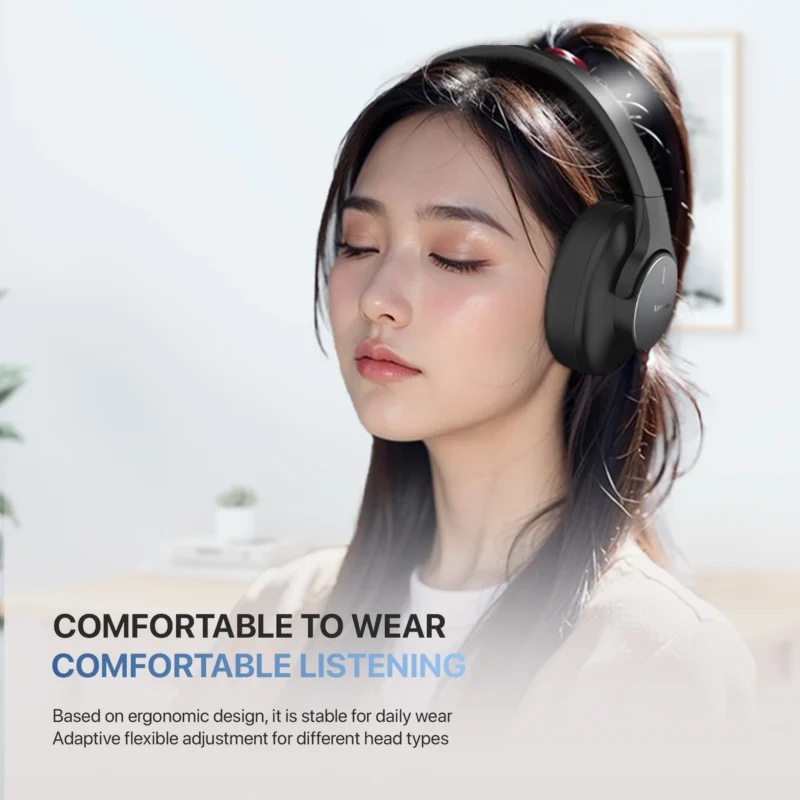 Thinkplus EH150 Foldable Wireless Bluetooth Headphone 5.4 Wired Headset HD Surround Sound - Image 2