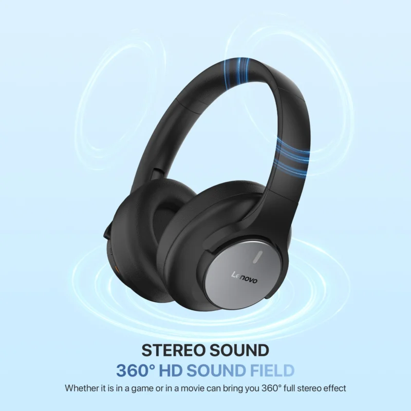 Thinkplus EH150 Foldable Wireless Bluetooth Headphone 5.4 Wired Headset HD Surround Sound - Image 3