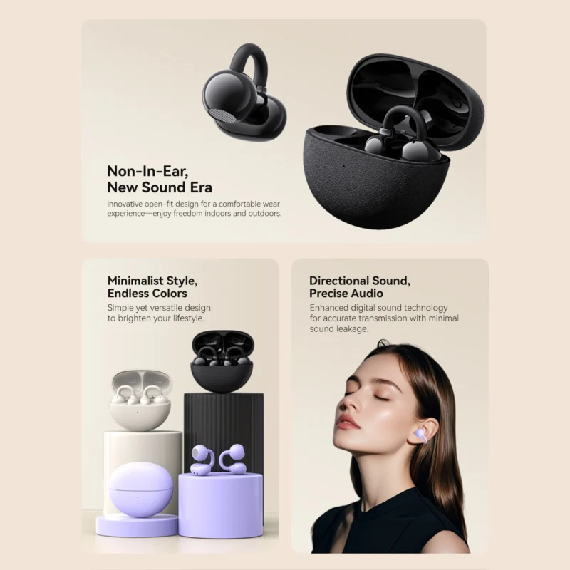 KiiP DTH20 OWS Ear Clip Earphone Open Ear Bluetooth TWS Waterproof IPX7 - Image 4