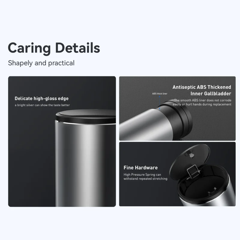 KiiP BIN01 Tempat Sampah Mobil Mini Serbaguna Car Trash Bin Premium Quality - Image 5