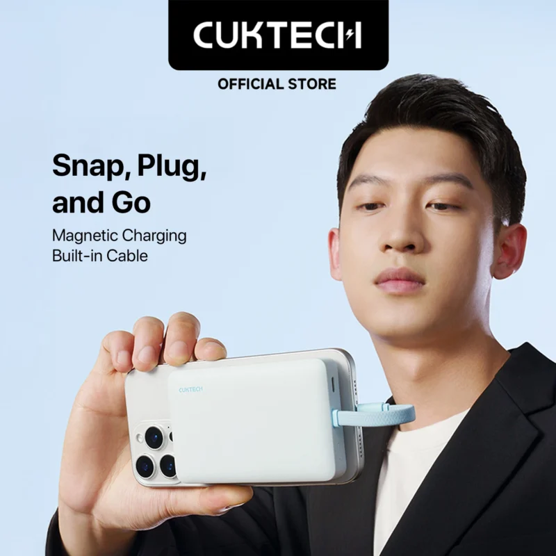 Cuktech WPB100L Magnetic Power Bank Magsafe Type-C 10000mAh Fast Charging 22.5W
