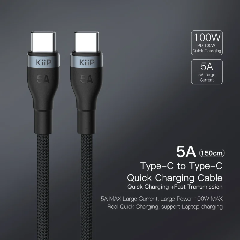 KiiP Cable S6 Fast Charging Kabel Data Type-C to Type-C 100W PD QC 3.0 - Image 2