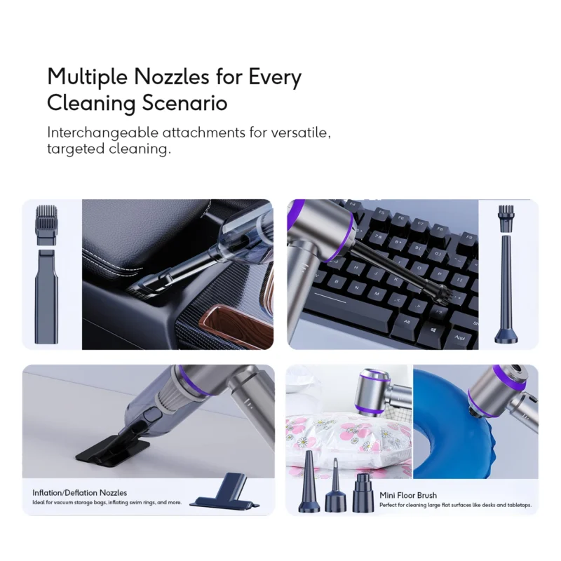 KiiP Vacuum Cleaner Portabel Tanpa Kabel Genggam 16000Pa 3 in 1 Penghisap Debu Mobil Wireless Kasur Penyedot Debu Vakum - Image 5