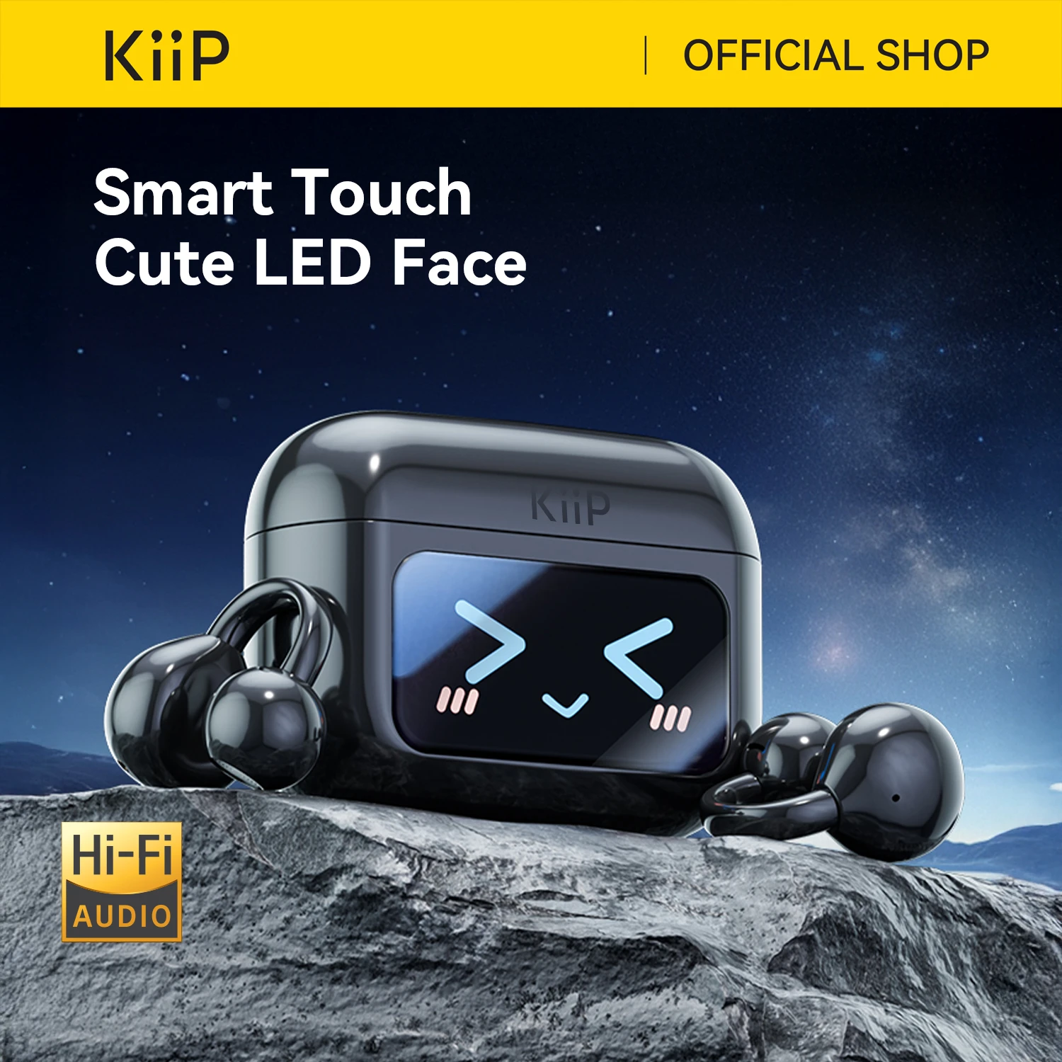 KiiP DTH18 OWS Earclips HiFi Tws Smart Screen Active Noise Reduction
