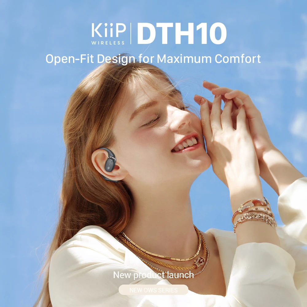 KiiP Wireless DTH10 OWS Bluetooth Headset TWS Earphone Earhook Super Bass - Image 2