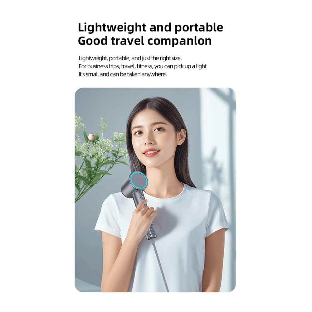 KiiP Wireless Mini High Speed Hair Dryer Hot & Cold Pengering Rambut Hairdryer Portable Minimalis - Image 4