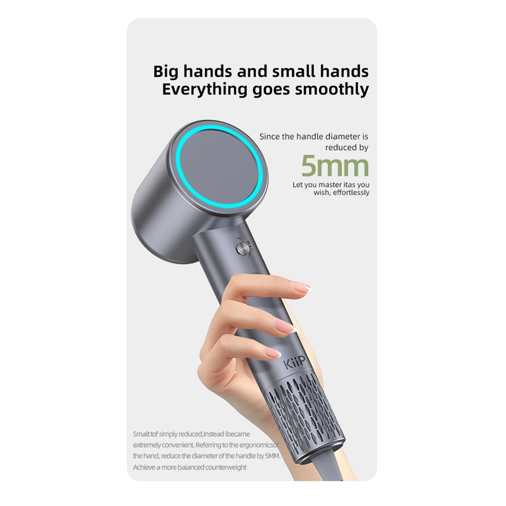 KiiP Wireless Mini High Speed Hair Dryer Hot & Cold Pengering Rambut Hairdryer Portable Minimalis - Image 6