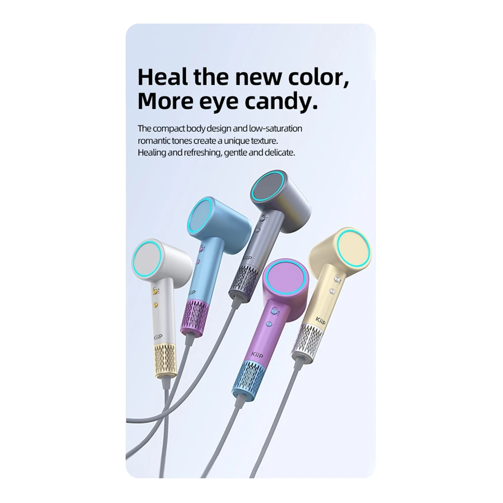 KiiP Wireless Mini High Speed Hair Dryer Hot & Cold Pengering Rambut Hairdryer Portable Minimalis - Image 8