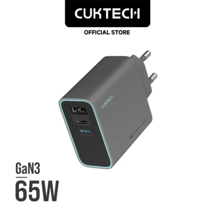 ZMI Cuktech AD653C GaN3 65W Adaptor Kepala Charger Fast Charging USB TYPE C PD QC