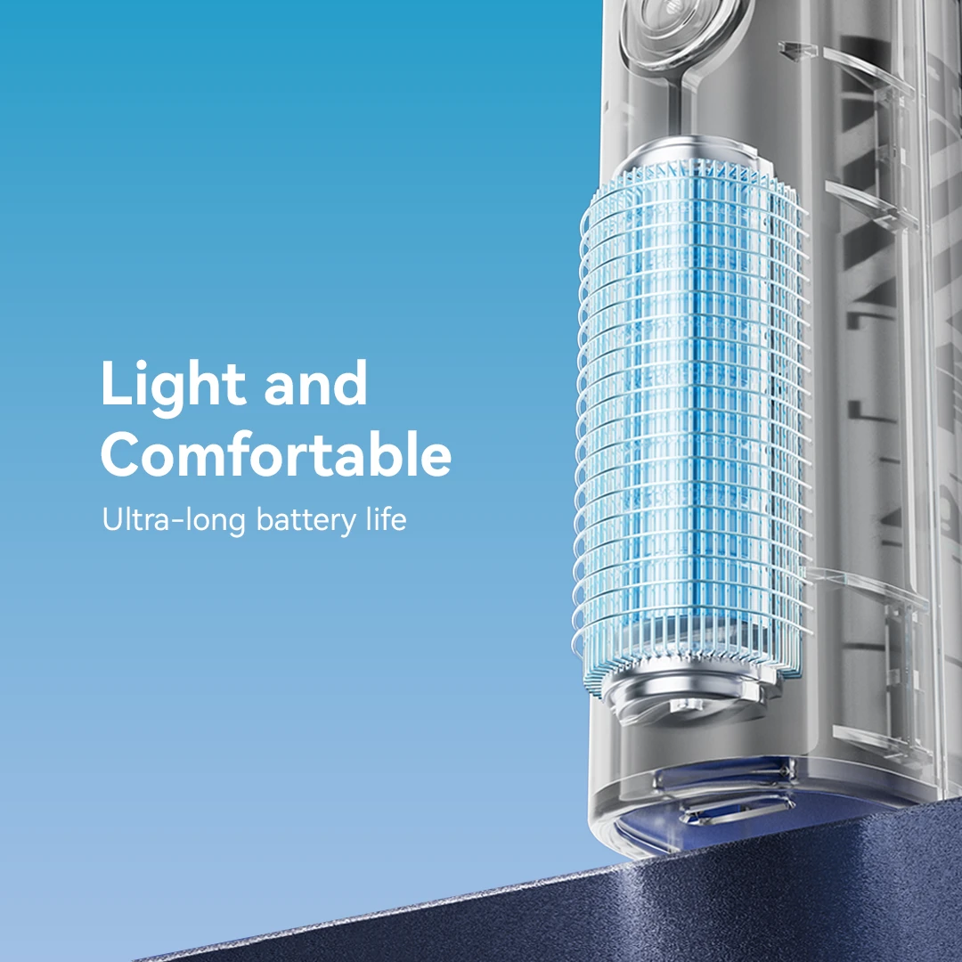 KiiP Fan07 Transparant Portable Fan High-speed Kipas Angin Mini Turbo 5Speed Kipas Genggam Smart LED Display - Image 4