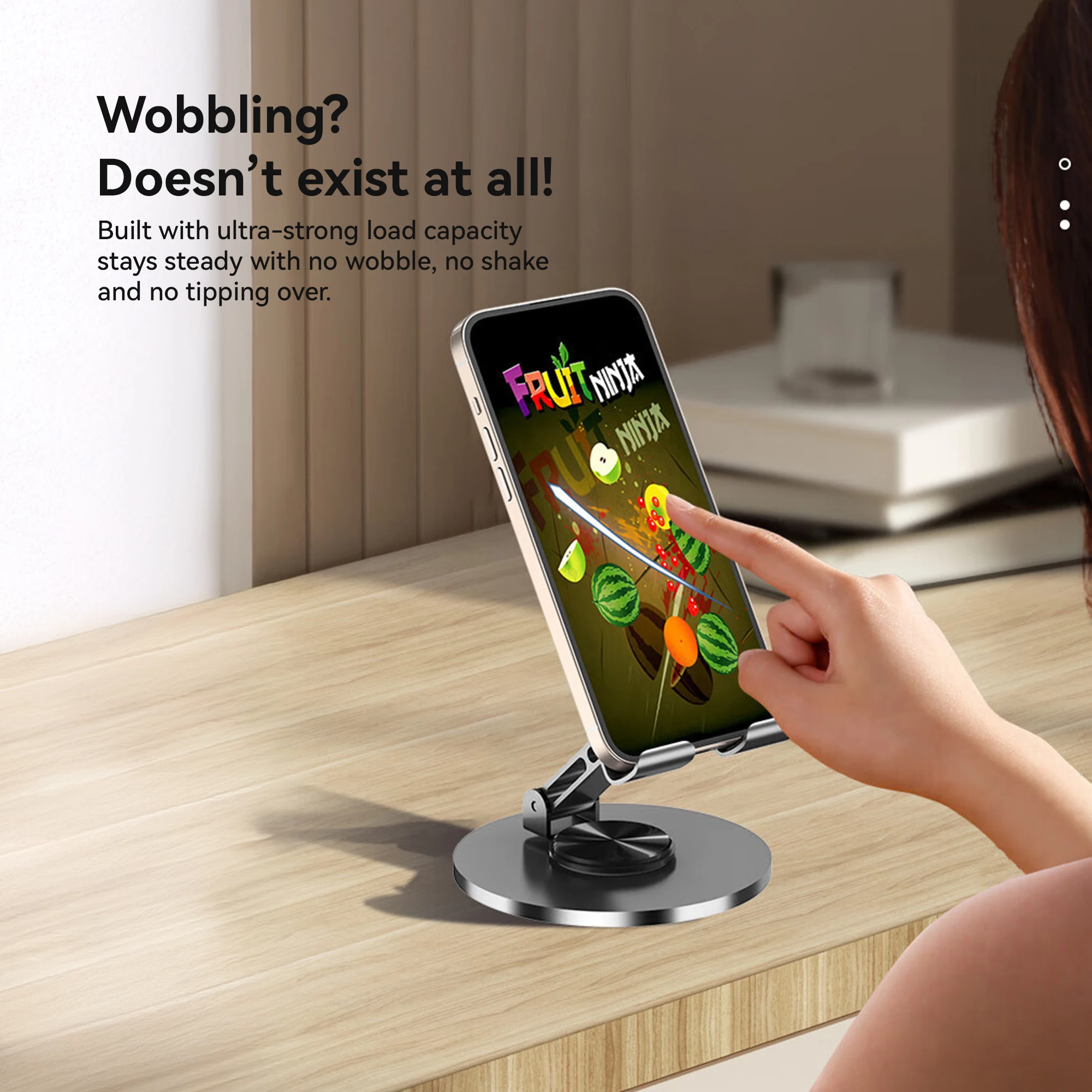 KiiP H04 Folding Phone Stand Holder Lipat Dudukan Handphone Universal 360° Rotate - Image 2