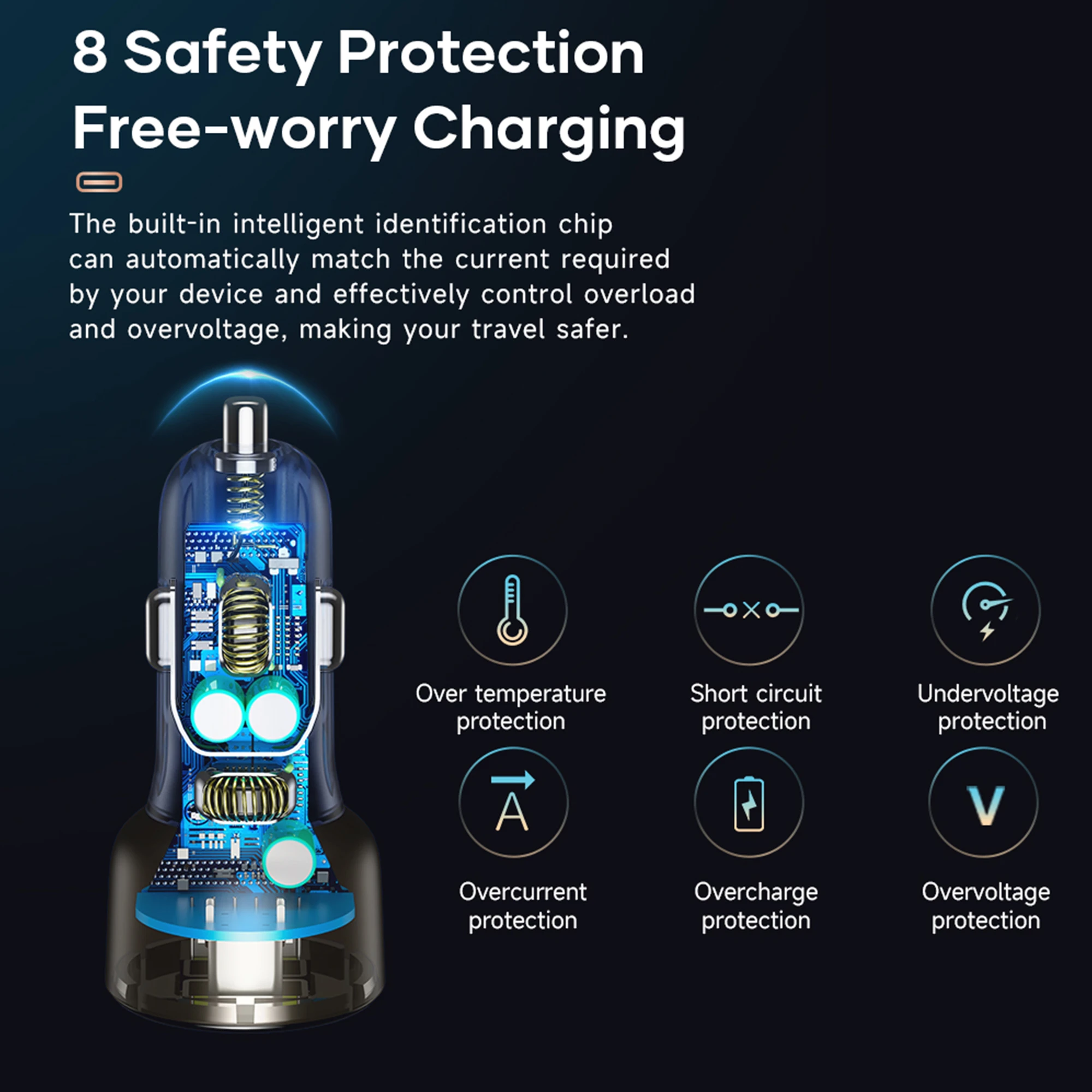 KiiP H16 Pro Car Charger Mobil PD PPS 95W Type-C+USB Fast Charging - Image 5