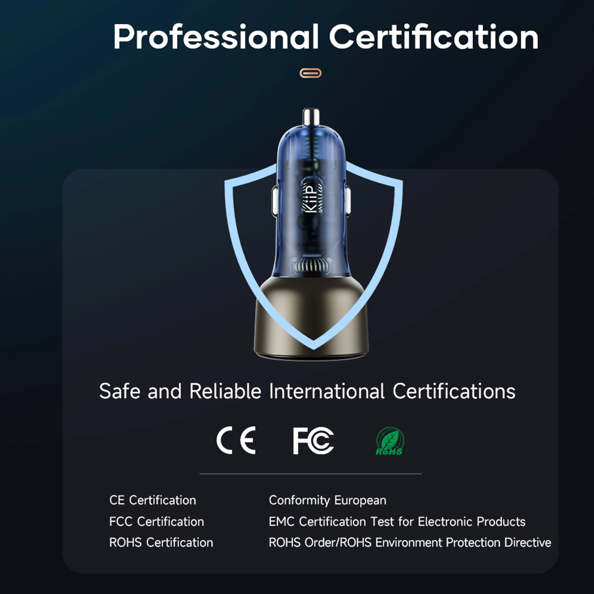 KiiP H16 Pro Car Charger Mobil PD PPS 95W Type-C+USB Fast Charging - Image 6