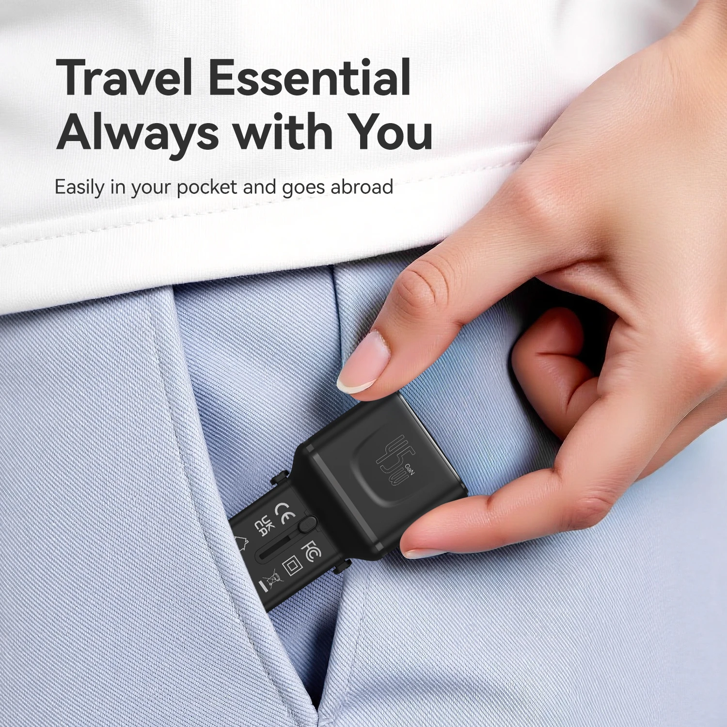 KiiP C35T Universal Travel Adaptor Charger Mini Fast Charging 45w GaN Portable Travel - Image 6