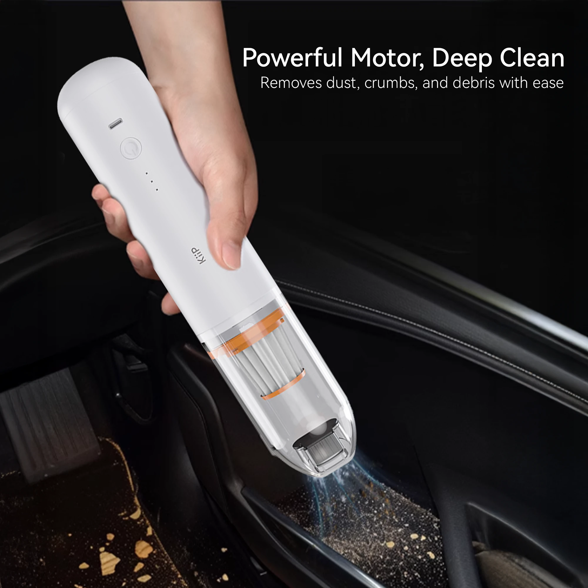 KiiP Cordless Car Vacuum Cleaner Portable Mini 4500Pa Alat Penyedot Debu Mobil dan Kasur Rumah - Image 4