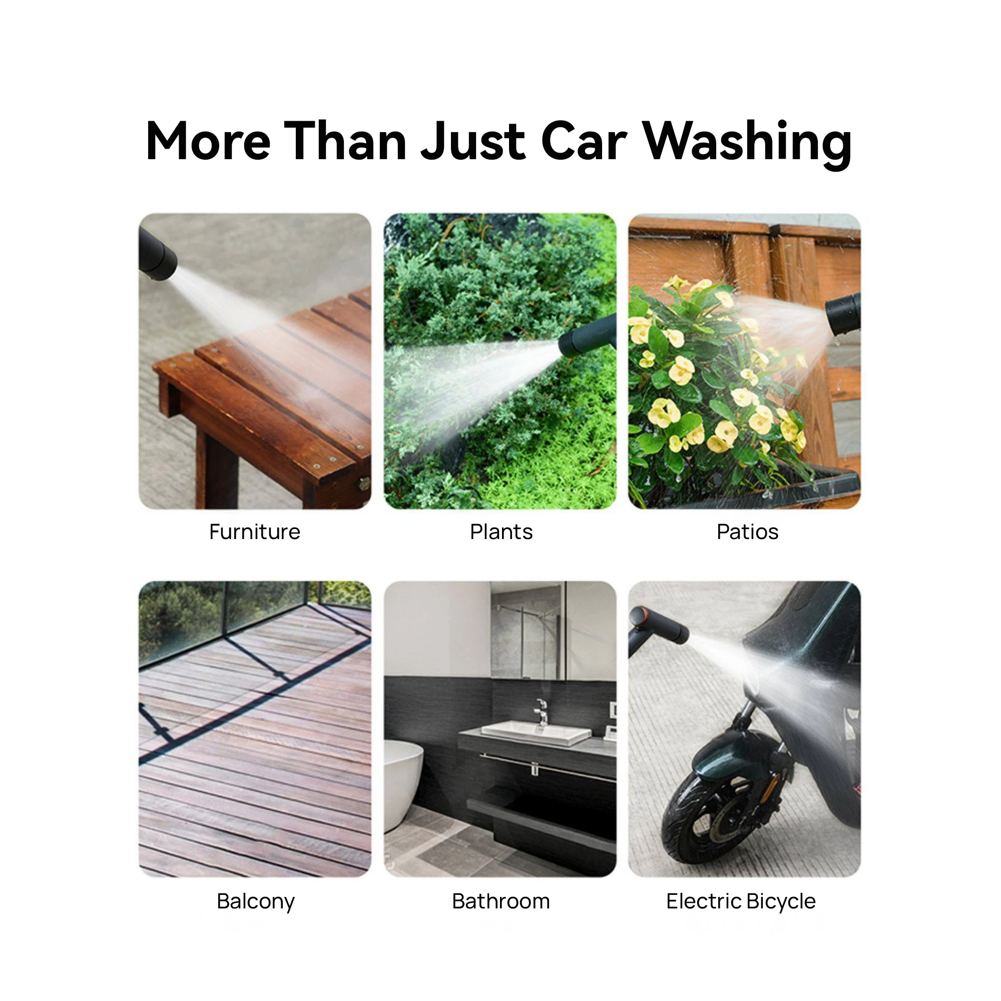 KiiP Water Gun Spray Jet Cleaner Nozzle Semprotan Selang Air Cuci Mobil Gulung Car Wash - Image 3