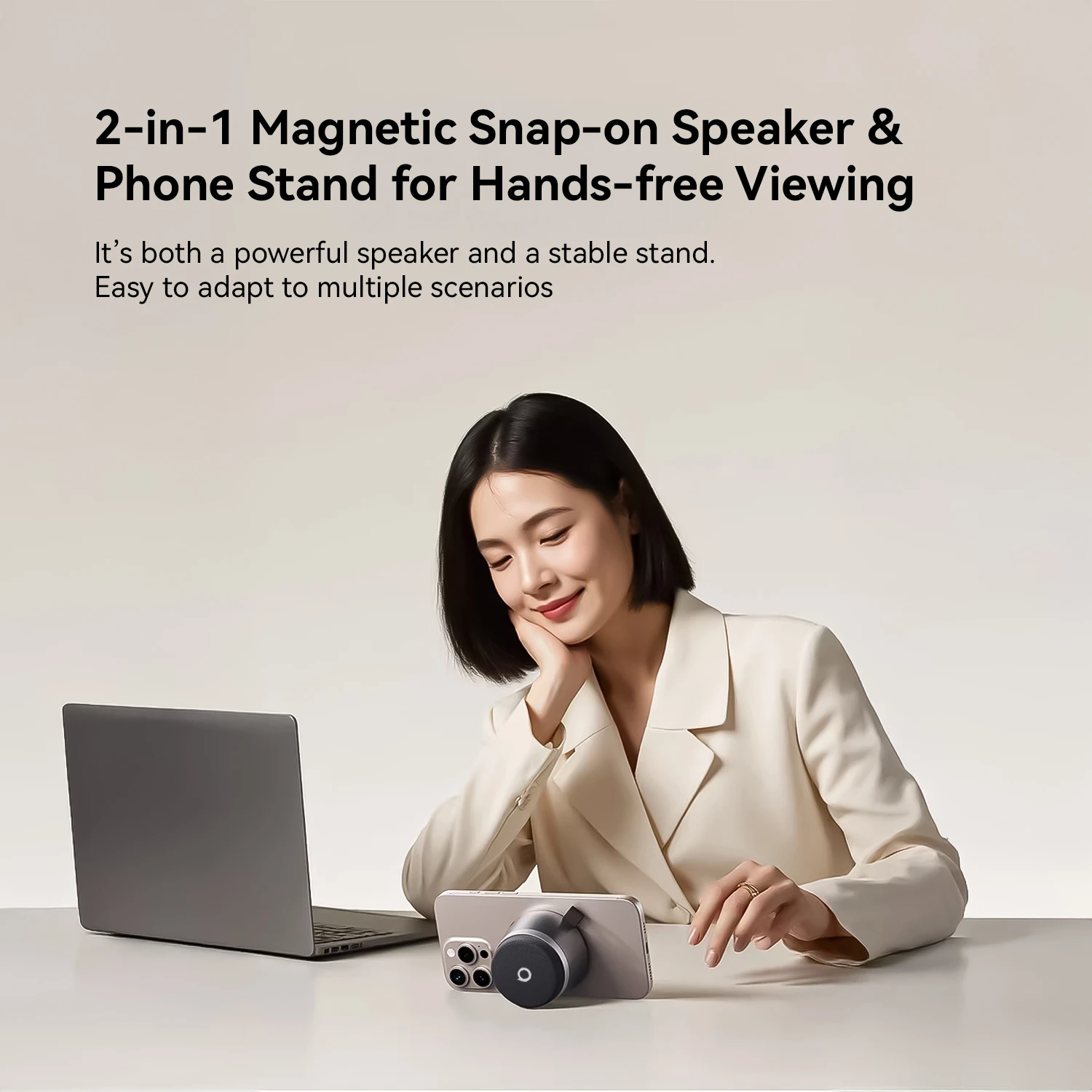 KiiP Y12 Magnetic Mini Bluetooth 2in1 Speaker Phone Stand IPX6 Waterproof - Image 2