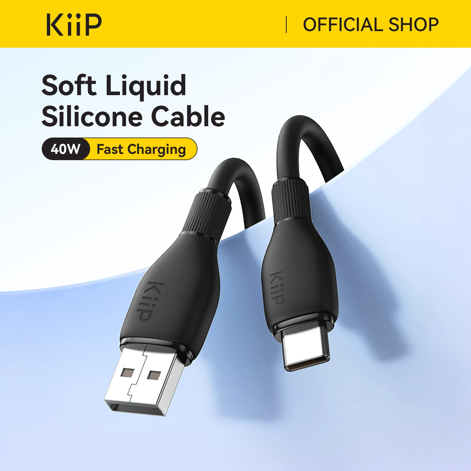 KiiP Kabel Data Silikon Fast Charging A To C/IP/Mikro Up To 40W